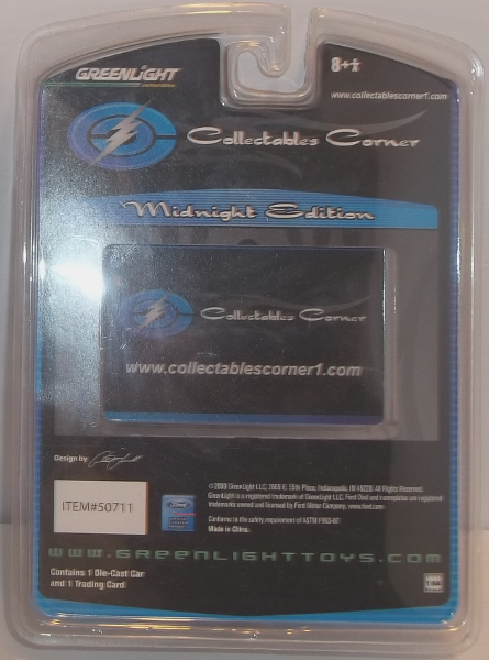 Greenlight Collectibles Corner - Midnight Edition Grey 1969 Ford Mustang Mach 1-Back Info Card