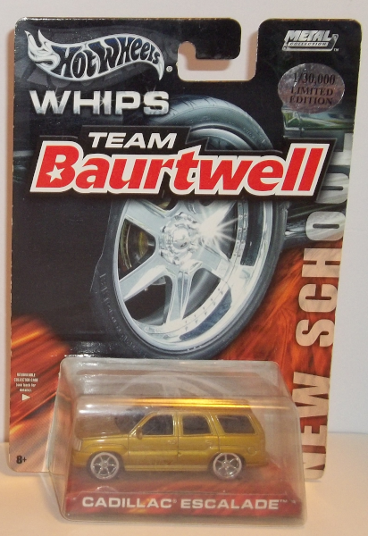 1 Hotwheels WHIPS Team Baurtwell - a Gold Cadillac Escaldes Ltd Edition
