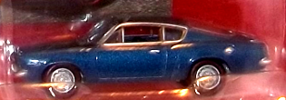 Johnny Lightning Mopar Muscle 1967 blue Plymouth Barracuda small CLOSEUP