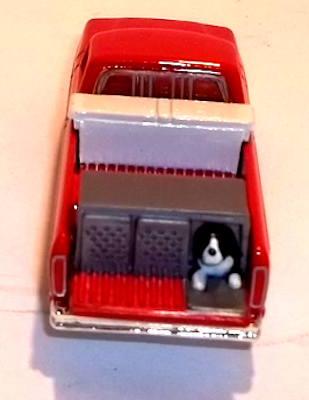 Hot Wheels Sam Walton 1979 Ford - from rear - dog riding there!