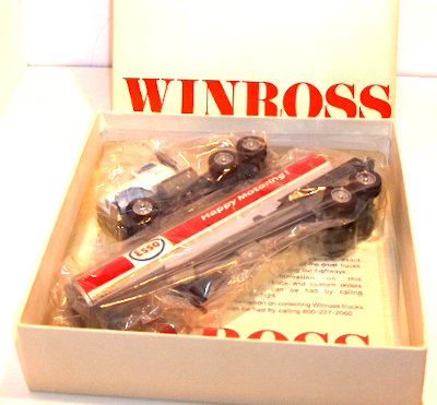 Winross box with Esso tanker displayed inside