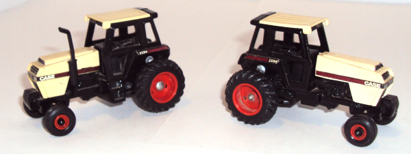 two vintage 2594 Case Tractors - back to back