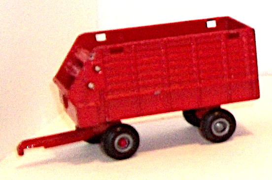 1:64 scale, IH red forage wagon, left side, no top