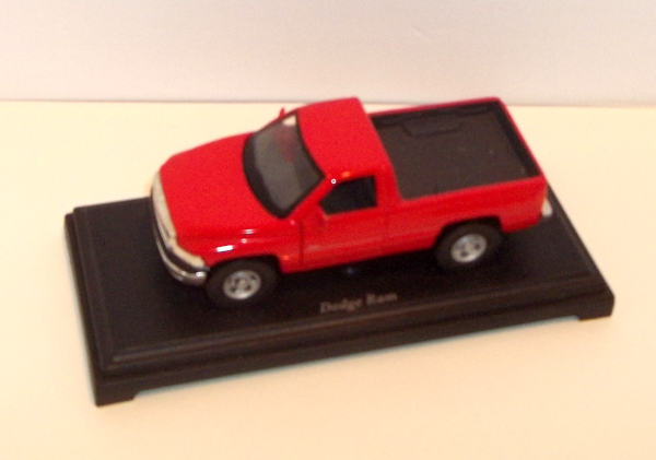 Miasto Red Dodge Ram Pickup Truck from above