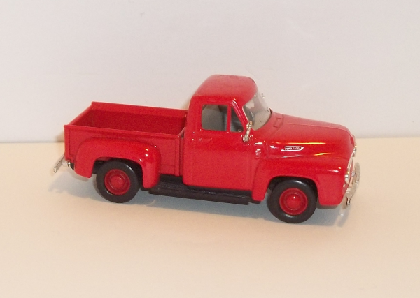 red Ford F100 1953 pickup truck by Road Signature - passenger side b